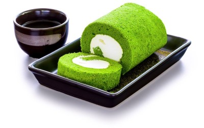 Matcha Biskuitrolle