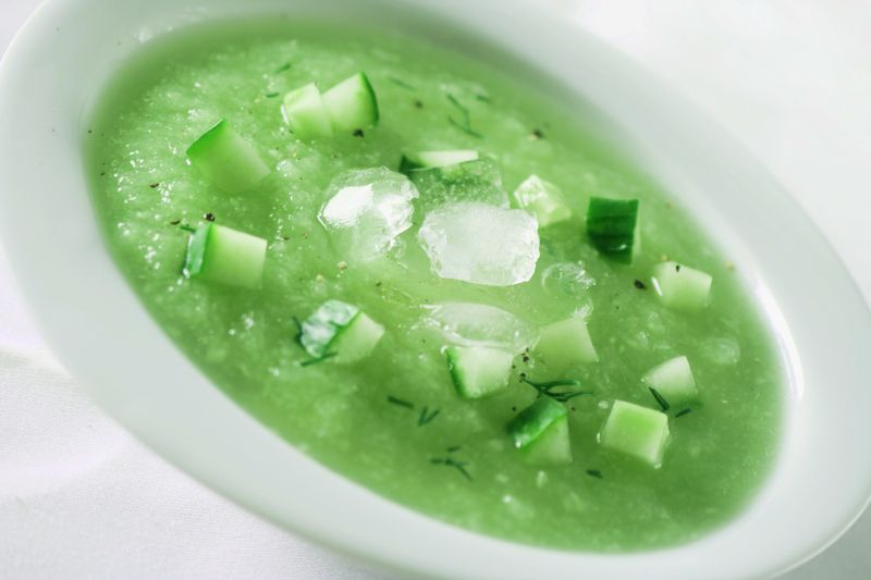Matcha-Gurken-Suppe