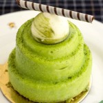 Kuchen mit Matchaglasur